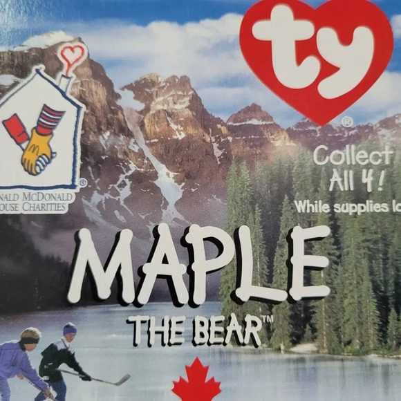 1999 McDonalds ty Beanie Baby Maple The Bear Vintage ERRORS 1993 OAKBROOK New - Picture 2 of 10